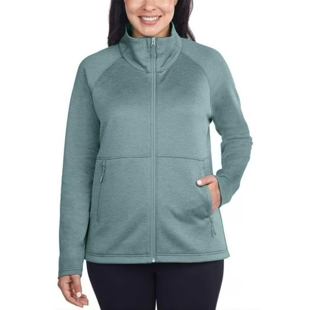 Kirkland Women's Plus Size 2X Teal Fll Zip Athletic Jacket NWT